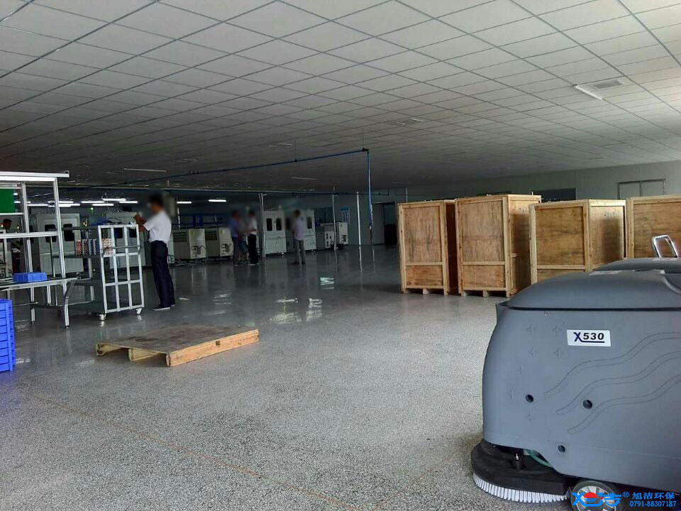 旭潔洗地機在手，工業(yè)廠房地面清潔